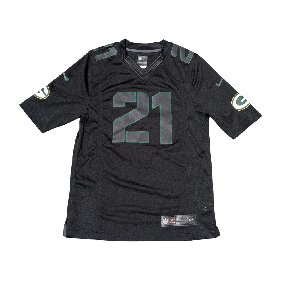 Nike Jersey Mens S Black Green Bay Packers Charles Woodson 21 Game Football NFL